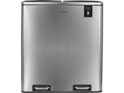Cubo de Basura LES COLLECTORS N°904 (Plateado - Acero Inoxidable - 2 x 30 L)