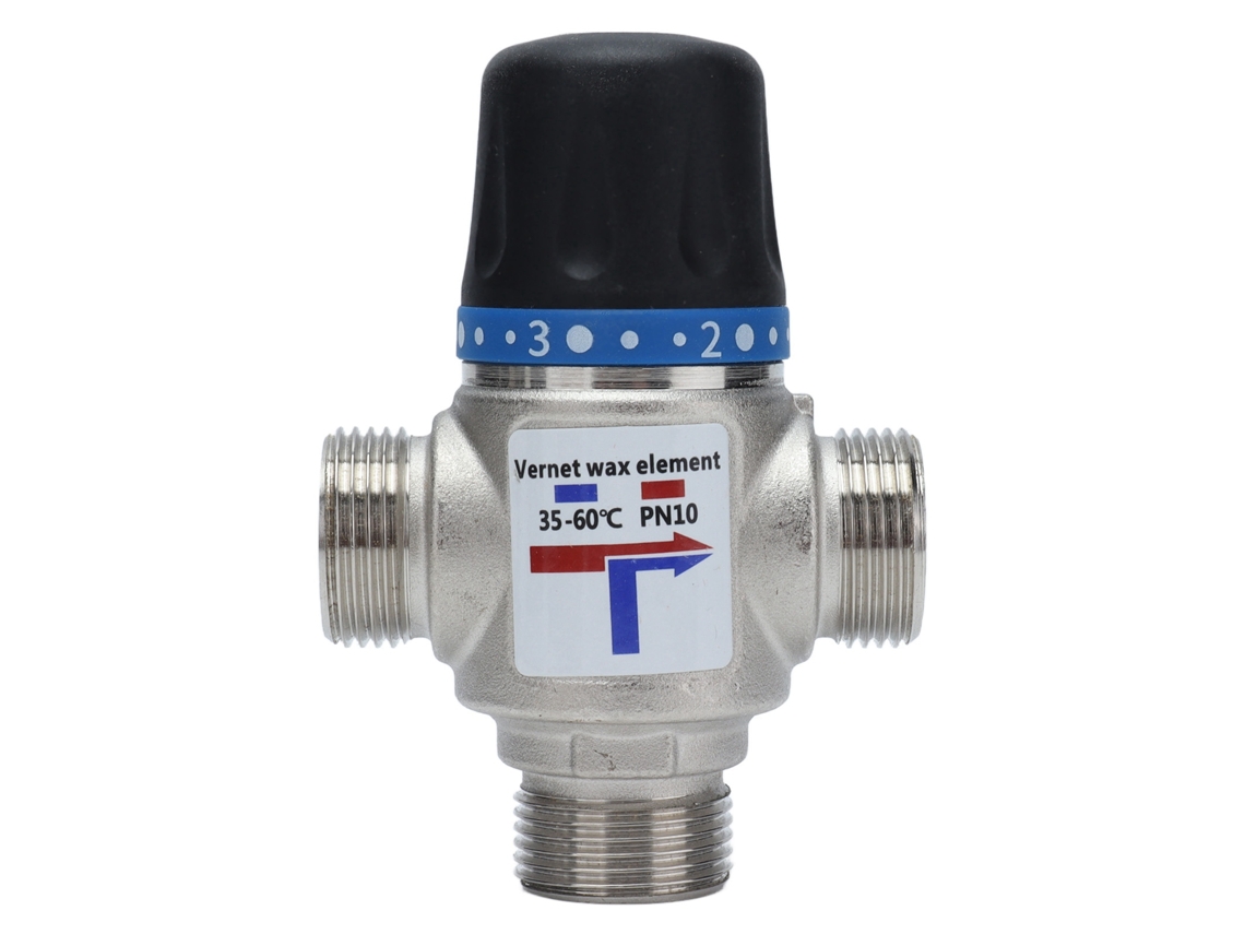 Válvula Mezcladora Termostática Con Cierre Automático, Control De Temperatura, Alto Caudal, G3/4 Pulg.