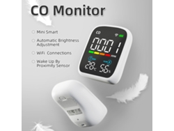 Detector de monóxido de carbono Tuya con Wi-Fi, sensor electroquímico portátil de temperatura y humedad