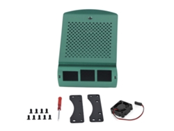 2026velora - Carcasa protectora de aluminio para Raspberry Pi 2 3 B+ con ventilador y accesorios de montaje.