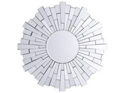 Espejo decorativo BELIANI Vire de MDF Plateado 70x2x70