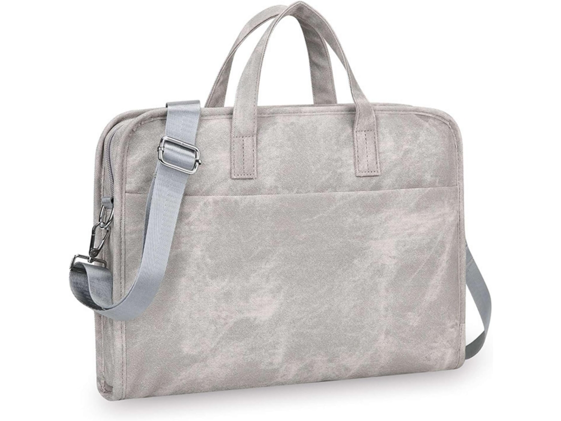 Bolso Bandolera Para Portátil De 14 Pulgadas Fabricado En Tejido Resistente Al Agua Con Múltiples Bolsillos Laterales.