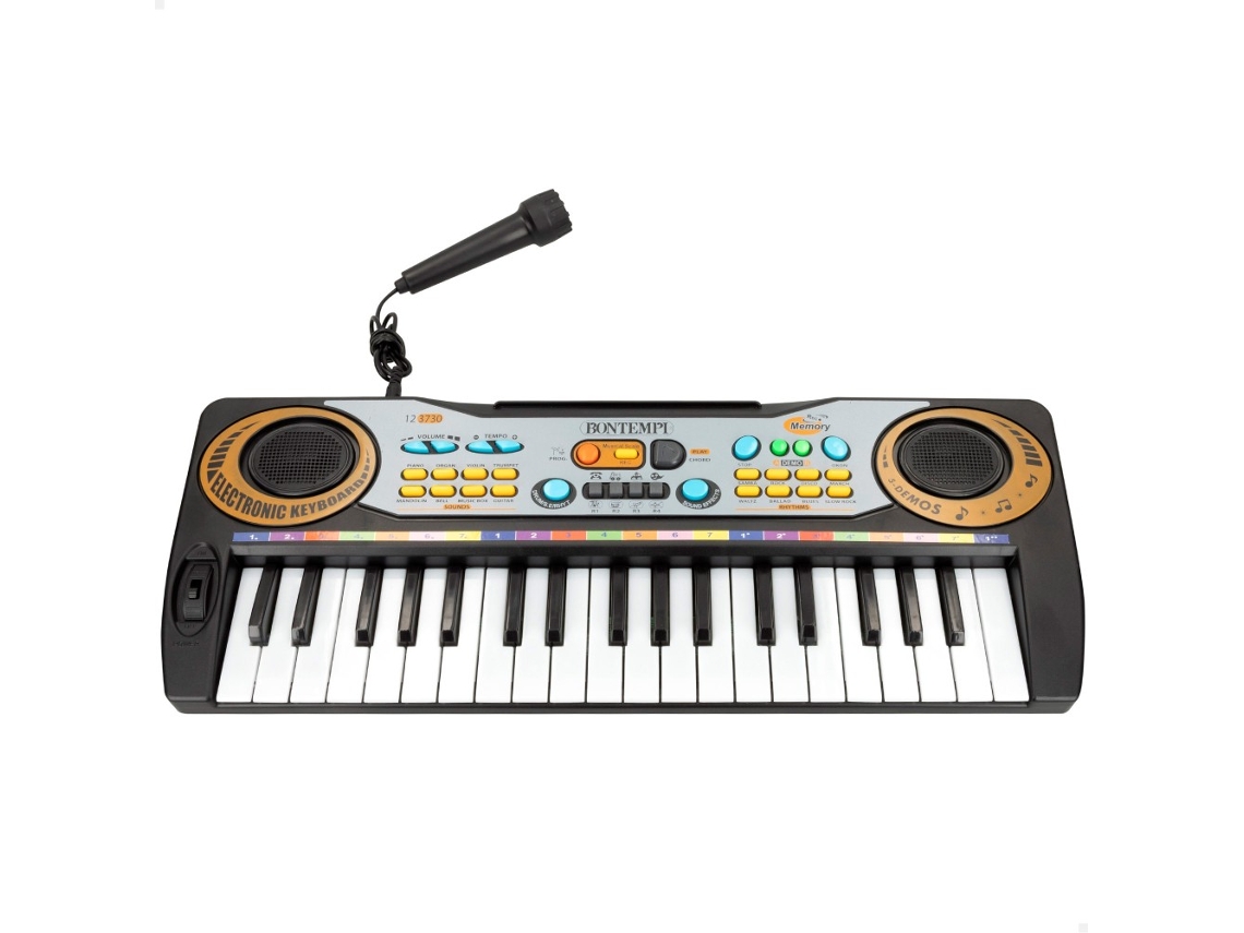 Teclado Electrónico  con Micrófono 37 Teclas Bontempi COLORBABY