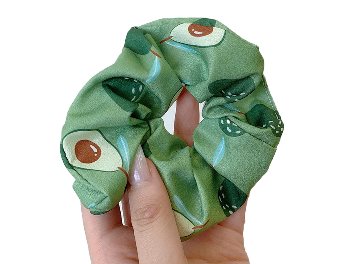 Gomas De Pelo Elásticas Scrunchies Suaves Con Patrones De Frutas Para Niñas Accesorios De Pelo Grandes