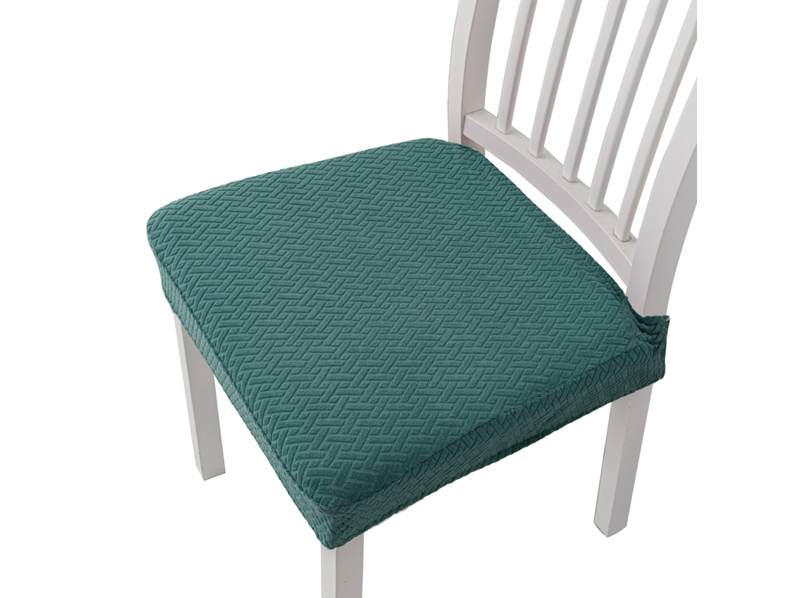 1 paquete de funda protectora extraíble para silla de comedor para el hogar, restaurante-verde oscuro-Tamanho padrão LUUCOZK