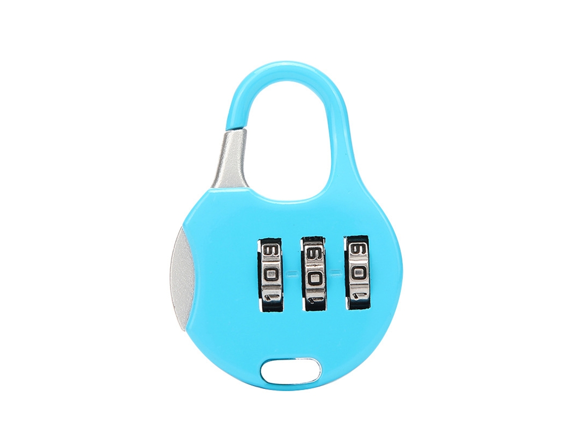 Candado de combinación para equipaje, antirrobo, mecánico, ideal para mochilas, maletas y taquillas (azul)