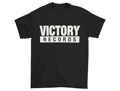 Camiseta ROCKINSTONE con logo de bulldog de Victory Records (L)