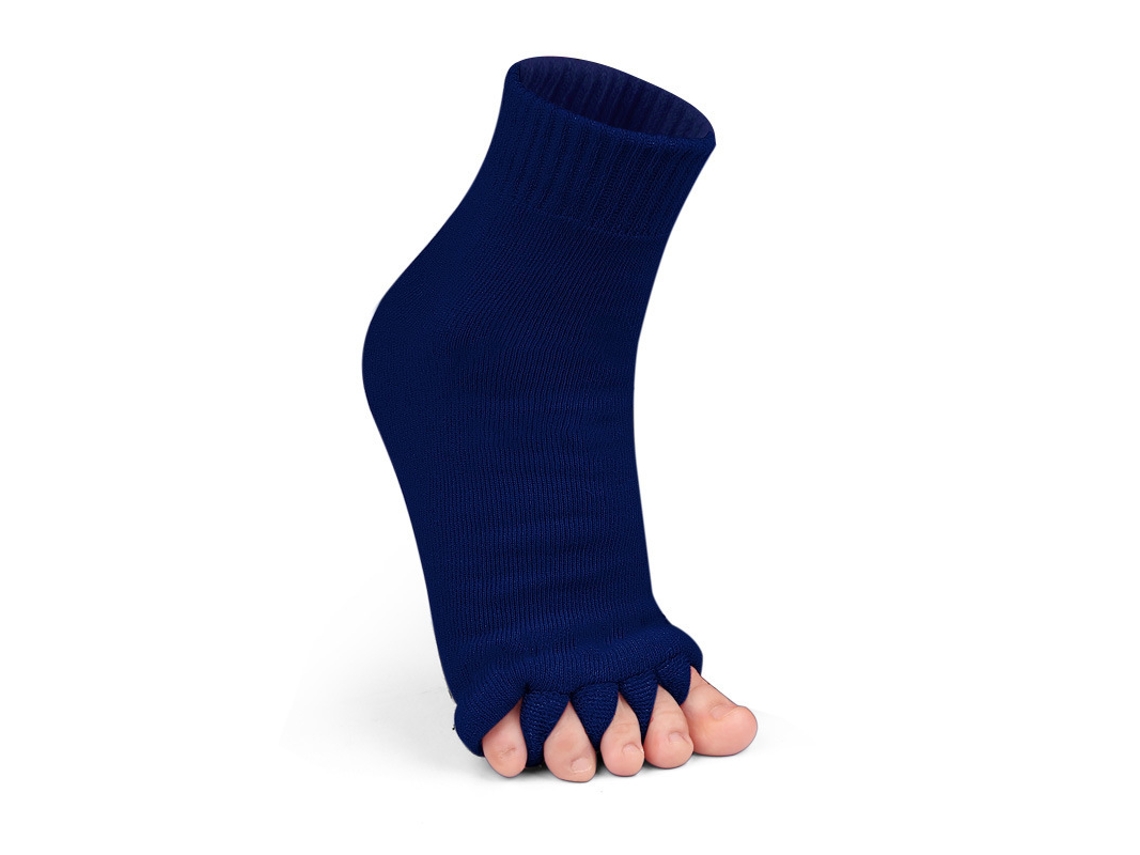 Calcetines Separadores De Dedos Para Mujer, Ideales Para Yoga, Alivio Del Dolor Y Mejora De La Circulación (henten Home, 1 Par, Azul Marino)