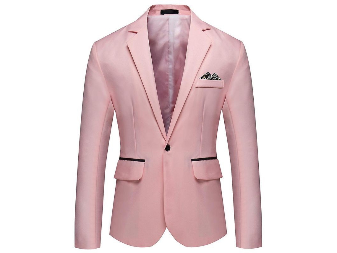 Chaqueta informal para hombre Mystdiy 2026 con un botón y solapa en el cuello, de estilo juvenil y elegante.