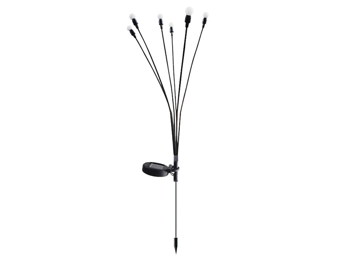 Rebe-2 Paquetes Lámparas De Luciérnagas Solares Con 6 Cabezas Balancé Intelligent Control De Luz Impermeables Exterior Para Jardín Decoración Atmósfera