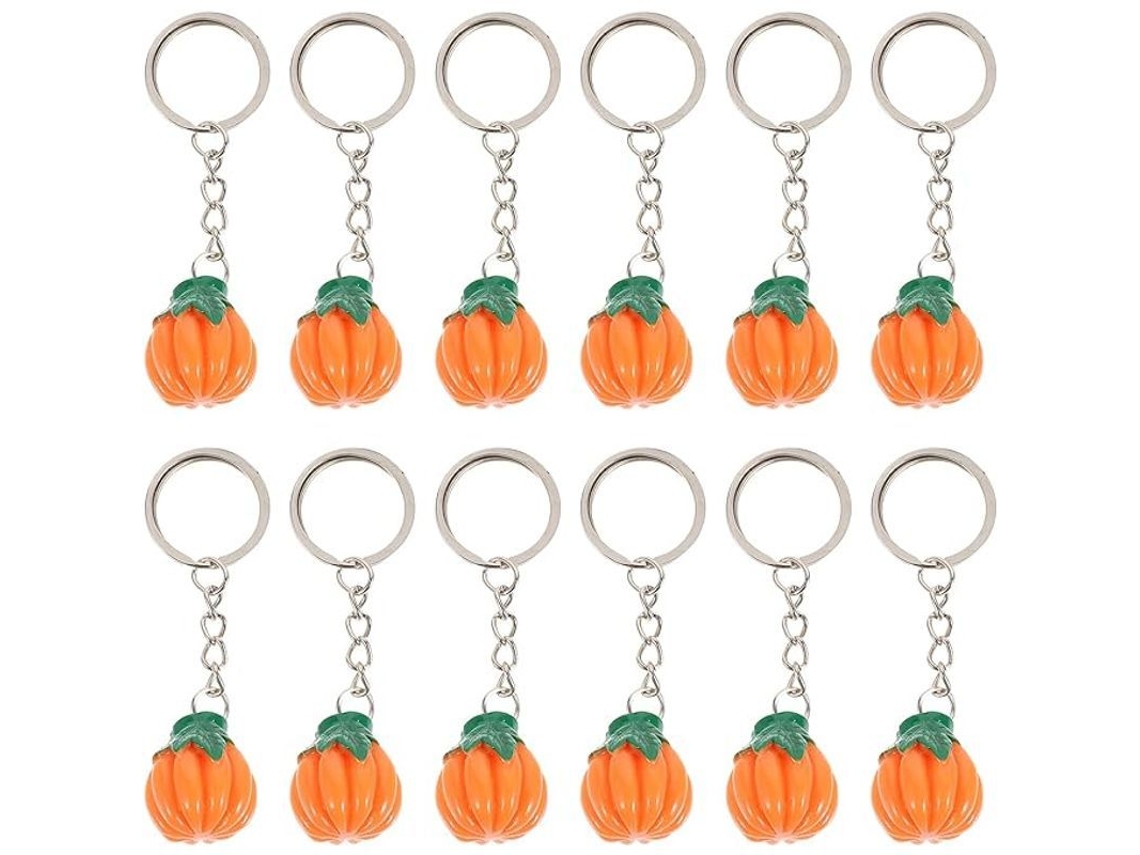 Llaveros De Calabaza, 12 Unidades. Llavero De Calabaza Para Fiesta De Halloween. Regalo Decorativo.