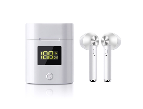 Auriculares Horas Espera YIZHOOD True Wireless Bluetooth Blanco