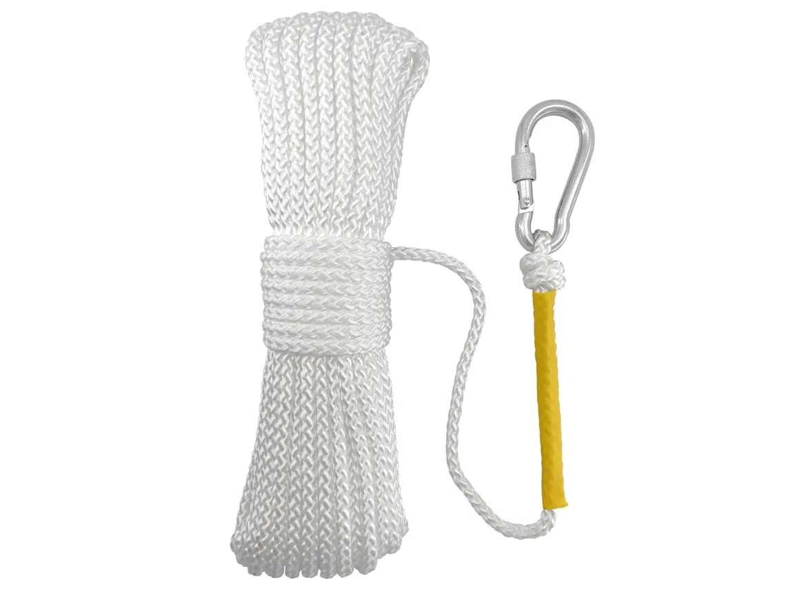 Corda De Nylon Branca Com Gancho Corda De Escalada Profissional Para Áreas Externas