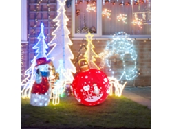 Adorno de Navidad Adornos Navideños Inflables Bola Decoración Brillante Vacaciones Patio Porche Árbol