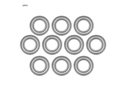 10 Rodamientos De Bolas De Ranura Profunda 6904zz Sellados En Goma 20x37x9mm