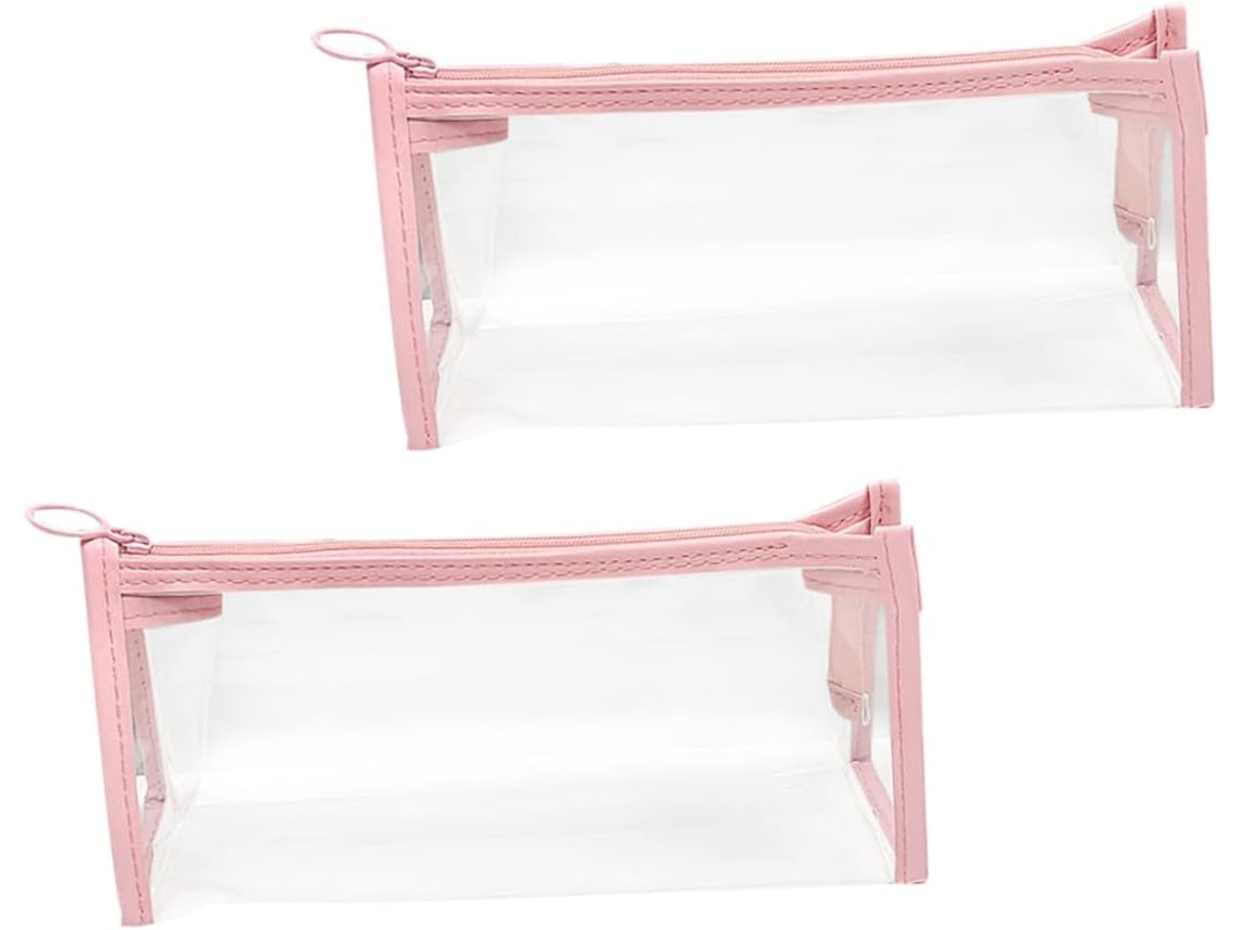 Conjunto De 2 Peças: Nécessaire E Estojo Para Canetas, Caixas Organizadoras Portáteis Para Artigos De Papelaria.