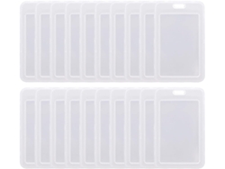 Juego De 30 Tarjeteros Transparentes Con Tapa Abatible Y Cubiertas Protectoras Rígidas Para Tarjetas De