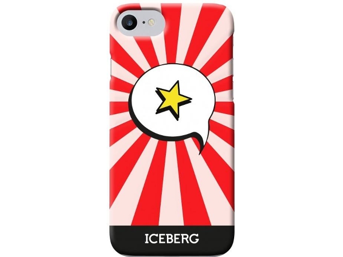Funda iPhone 6, 6s, 7, 8 ICEBERG Comics Star Rojo