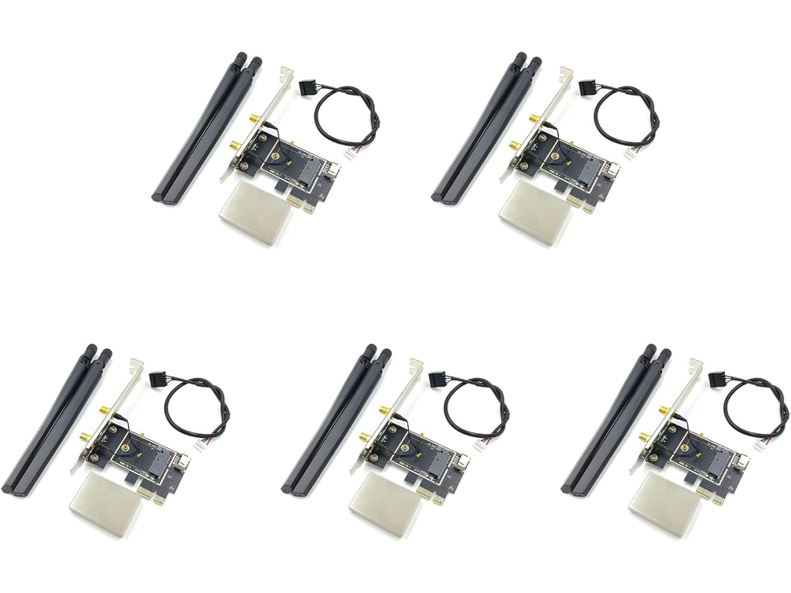 5x Ngff M2 Tarjeta A Adaptador Convertidor Bluetooth Escritorio Pci E