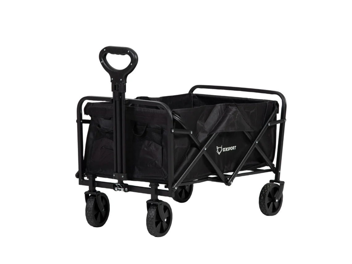 Carro De Transporte Foxsport Plegable, Gran Capacidad, Compras Para Acampar Al Aire Libre, Máximo 75 Kg