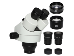 Microscopio trinocular, visión focal simultánea, lente objetivo auxiliar, 3,5x 90x OEM