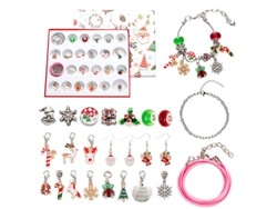 Conjunto de pulseras de cristal para regalo de fiesta, accesorios para pulseras navideñas, caja sorpresa para memoria USB.