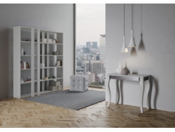 Consolas Olanda Iron Small Extensible hasta 196 cm ITAMOBY (90 x 40 x 77 cm - Paneles de Melamina - Fresno Blanco)