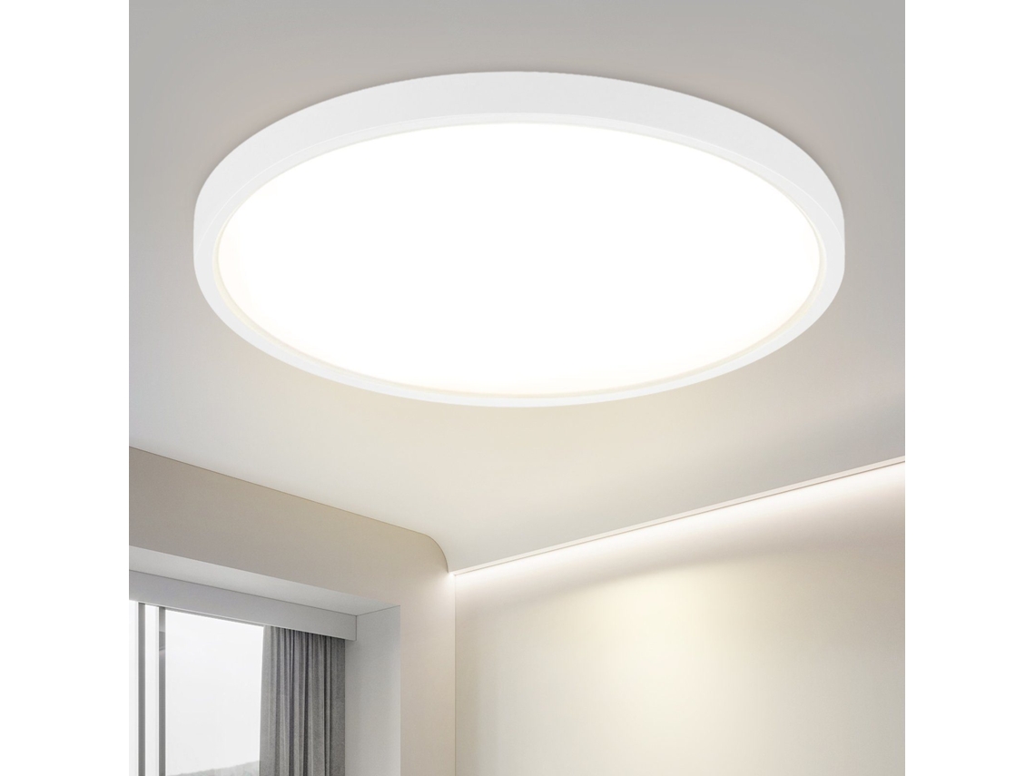 Zmh Plafón Led Redonda Moderna De 24 W, Blanca, Para Interiores - Iluminación De Bajo Consumo