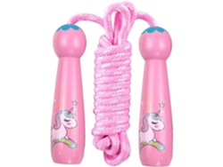 Cuerda para saltar para niños, mango de madera, 2,5 metros de largo, ideal como regalo de Navidad o cumpleaños. Mdug