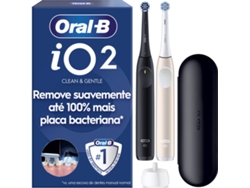 Cepillo de Dientes Elétrico ORAL-B IO2 Duo (2 Unidades - Negro y Rosa)