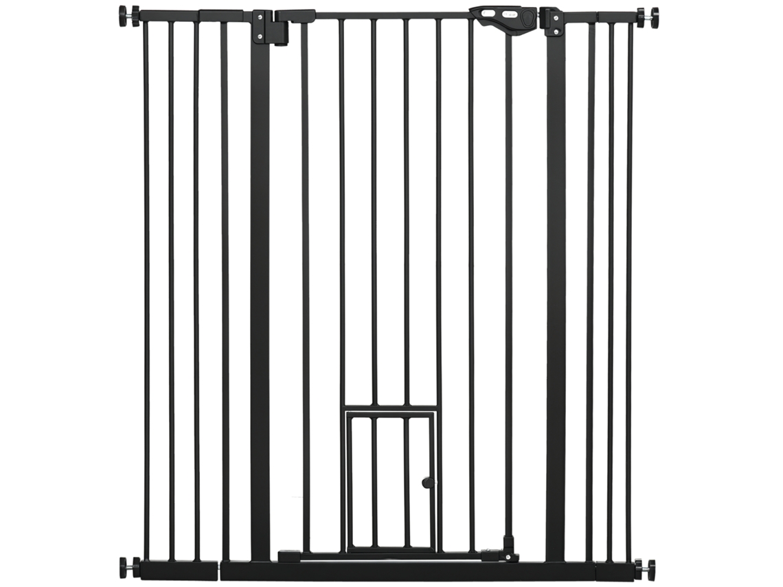 Portão Segurança Porta Pequena Automático 74-101x104,1 Cm Preto