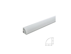 Perfíl Aluminio para Tira LED Instalación Esquinas - Difusor Opal x 2M GREENICE