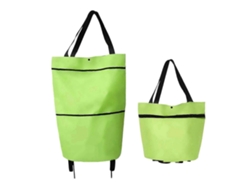 Carrito de compras plegable portátil 2 en 1 de gran capacidad con ruedas GOKOCO