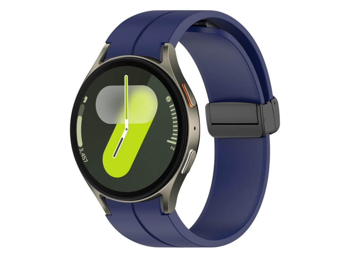 Correa de silicona para Samsung Galaxy Watch 7/fe/6/5/4 - Negra - Cierre magnético plegable