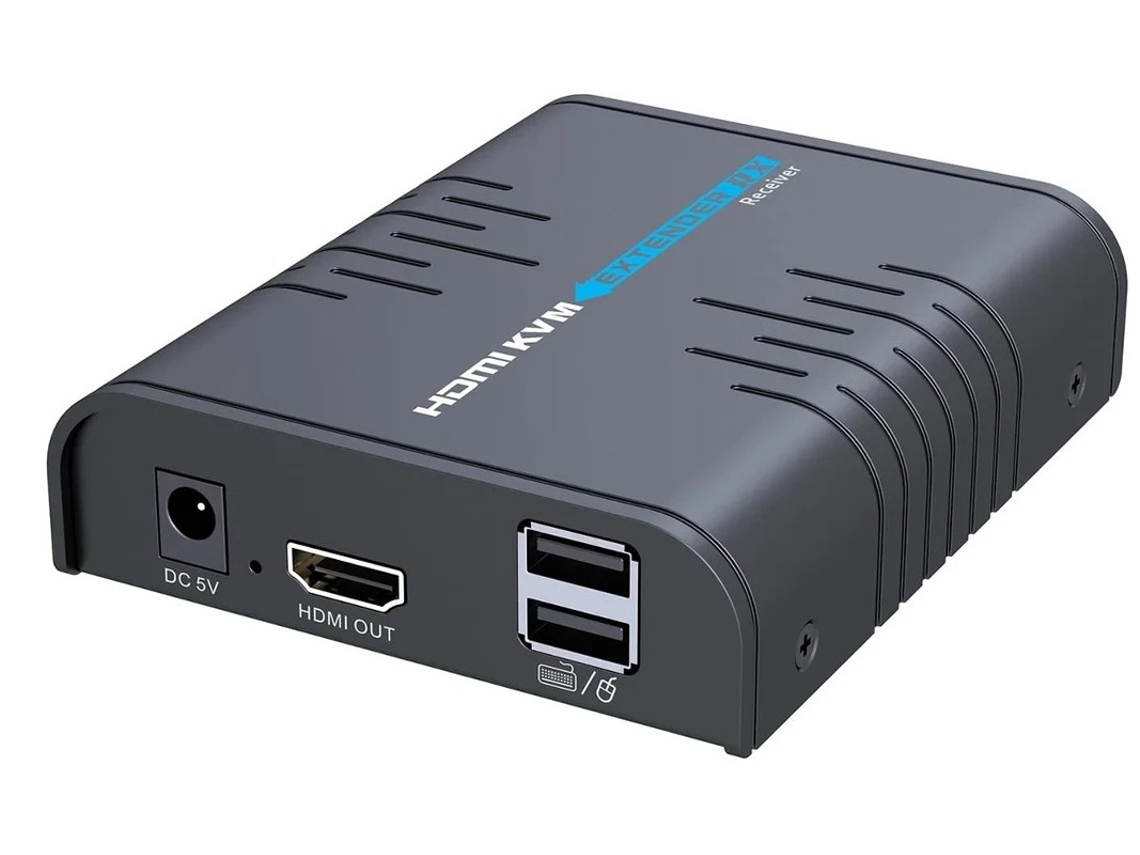 Receptor HDMI para extensor de hasta 120 m/365 pies, cable KVM Cat 5/5e/6/7 de 60 Hz (negro) Yizhood Black (RX)