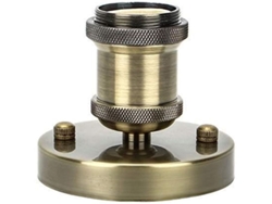 2026-suporte De Lâmpada E27 Linjou Vintage De Cerâmica Com Camada De Alumínio 110-240v 600w Para Interiores Bronze Antigo Bronze
