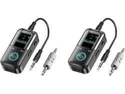 2 Adaptadores Aux De Transmisor Y Receptor Bluetooth 5.4 Sin