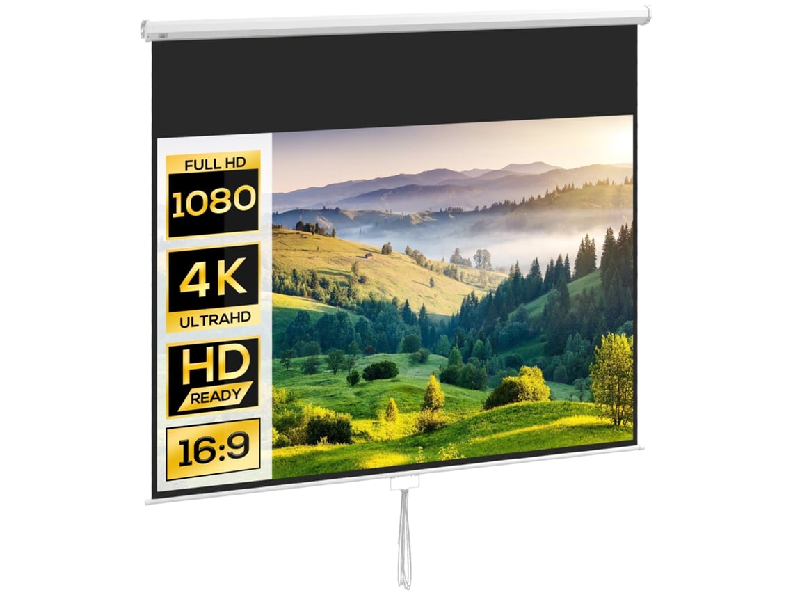 Pantalla de proyección de 120 pulgadas (formato 16:9) para pared/techo - Blanca