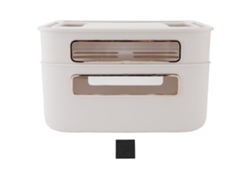 Caja De Almacenamiento Para Router De 2 Niveles Con Tapa, Organizador De Cables Y Protector Contra El Polvo.