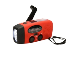 Radio solar multifuncional con manivela FM, AM, WB, NOAA, roja, meteorológica, 2000 mAh, carga USB, LED de emergencia, prohibición de energía, L0637
