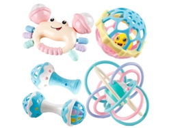 Juego De 5 Sonajeros Para La Dentición Para Bebés De 6 A 12 Meses, Alivia Las Molestias De Las Encías Czhhmart
