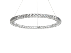 Lámpara de techo BELIANI Magat de Acero, Cristal Plateado 60x60x142