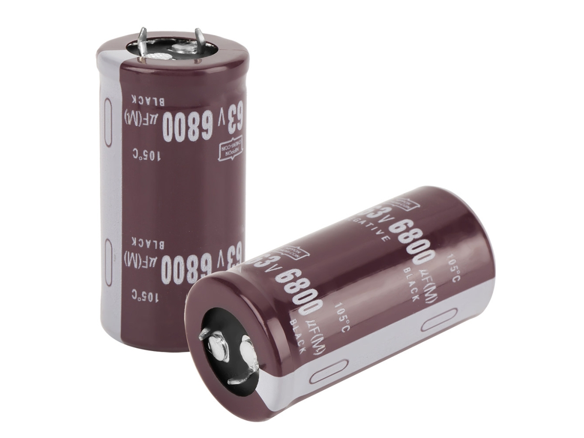 2 Piezas Condensador Electrolítico 6800uf 63v 25x50mm 105℃