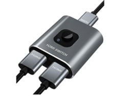 Conmutador HDMI 4K 60 Hz de aluminio Gana, divisor bidireccional, manual doble, 1 entrada, 2 salidas o entradas para USHION