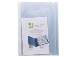 Q Connect Funda Multitaladro A3 Apaisada 80 micras con Apertura Superior - 10 Ud.