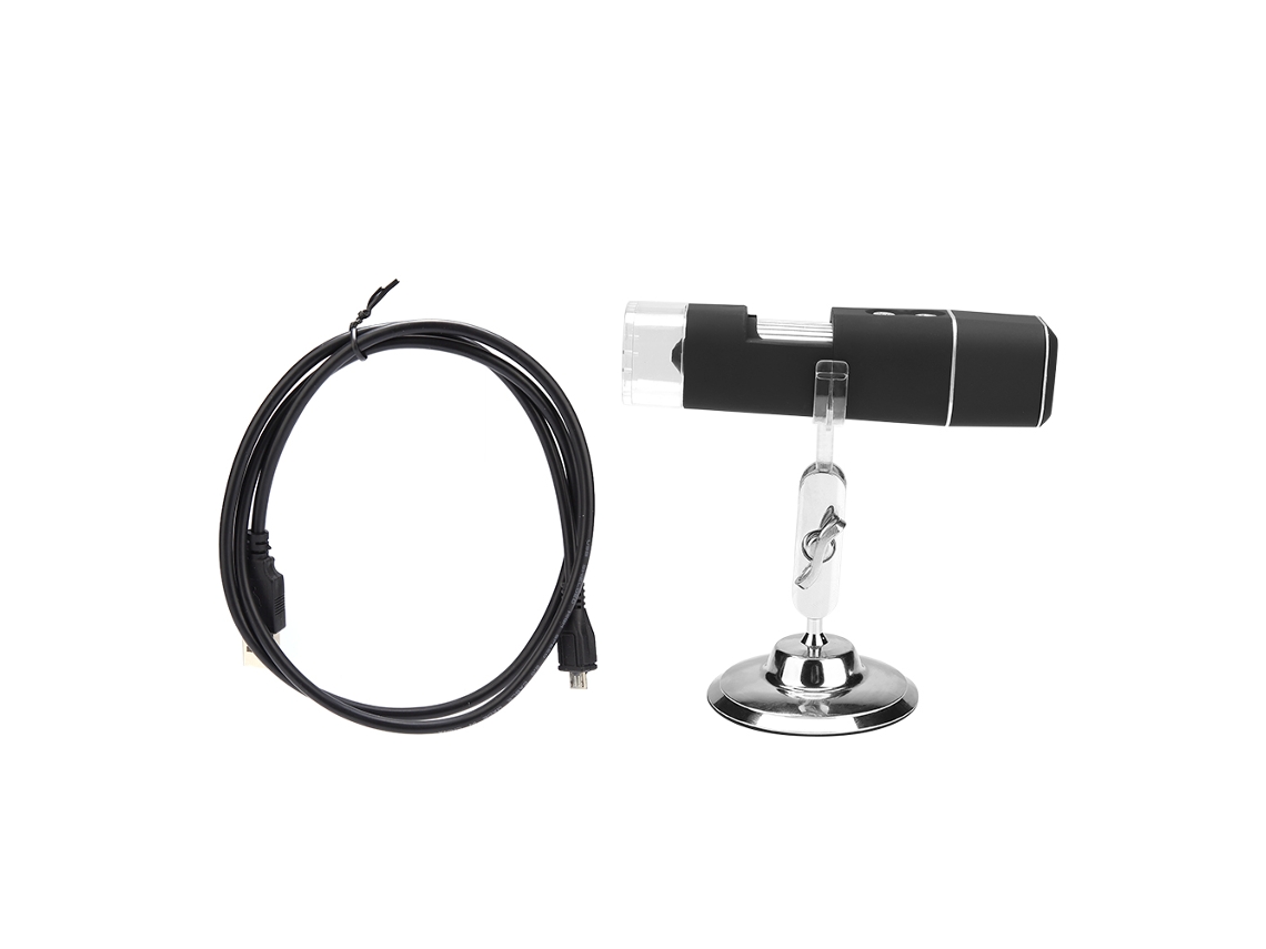 Microscopio Digital Inalámbrico Wifi 1000x 2mp Hd Usb Con Lupa Para Iphone/android, Luz Led Y Soporte Metálico.