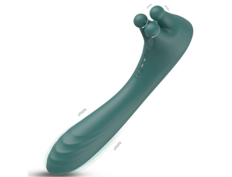 Vibrador de masaje giratorio de doble motor para mujer (verde) YIZHOOD