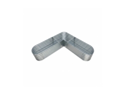 Relaxdays Huerto Elevado En L, Metal Galvanizado, 43 X 213 X 213 Cm, Para Verduras, Hierbas Y Flores, Plateado