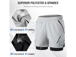 Pantalones Cortos Para Hombre 2 En 1 Con Bolsillos Con Cremallera Secado Rápido Para Correr Gimnasio Entrenamiento Workout