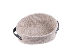 Cesta Pequeña Tejida De Cuerda De Algodón Para Organizar Brinquedos, Mascotas Y Artigos Diversos Com Alças